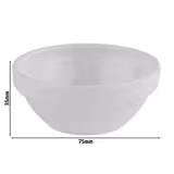 (12 Stück) Dipschälchen - FRIENDLY - PET - 50ml - rund - Ø 75mm - Weiß