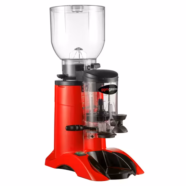 Koffiemolen - 2kg bonenreservoir - 77dB - Met dispenser - rood