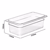 (6 stuks) CAMBRO | CAMWEAR® - Polycarbonaat Gastronormbak 1/3 - Helder - Hoogte: 100mm