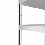 Étagère supérieure en inox – 2 niveaux – 1600 × 370 mm – hauteur réglable