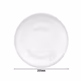(12 pièces) THERMO FUTURE BOX | Assiette en Porcelaine - Ronde - sans Compartiment - Blanc