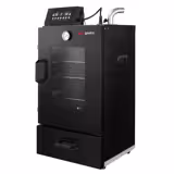 Compact Fumoir électrique professionnel - Commande électronique - 3 étagères et porte vitrée - 475x450mm - Noir