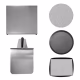 Four à cuisson accélérée combiné micro-ondes - Écran tactile - 3,5kW - Acier inoxydable - avec plaque à pizza, panier antiadhésif, plaque de four antiadhésive | 80% de cuisson plus rapide