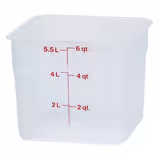 (6 peças) CAMBRO | CAMSQUARES® - Contentor - 5,7 litros - Transparente