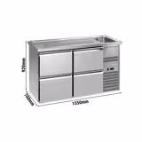 Bira tezgahı PREMIUM PLUS - 1550x700mm - 4 Çekmece