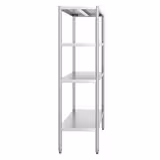 Scaffale in acciaio inox AISI 304 PREMIUM - 1800x1800mm - Profondità: 500mm - con 4 ripiani (REGOLABILI) - Portata: 80kg per ripiano
