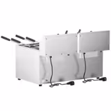 Cuocipasta professionale elettrico da banco - 8 + 8 litri - 6,5kW - con rubinetto di scarico - con 8 cestelli