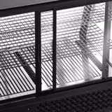 Tafelmodel koelvitrine - 100 liter - 682mm - Dubbele beglazing - met 2 (glazen) plateaus - schuifdeuren achter