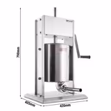 Handmatige worstvuller & Churro machine - 7 liter - Roestvrij staal - incl. 4 worstvullers & 3 churro-opzetstukken
