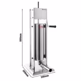 Manueller Wurstfüller & Churro-Maschine - 7 Liter - Edelstahl - inkl. 4 Wurstfüller- & 3 Churro-Aufsätze