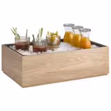 Caisse pour buffet - VALO - Bois d’acacia - Brun - Hauteur:165mm - compatible avec GN 1/1