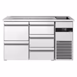 Comptoir de bar réfrigéré PREMIUM - 1550x700mm - 5 tiroirs