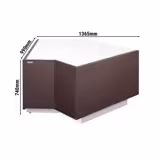 Rohový pokladní stůl RIGA - 1365 x 990 x 920 mm - 45° Vnitřní