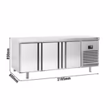 Bakkerij vrieswerkbank Premium PLUS - 2185x800mm - met 3 deuren