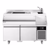 Bar kokteyl içecek soğutma tezgahı - 1200 mm - 150 litre - 2 çekmeceli ve 230 V prizli