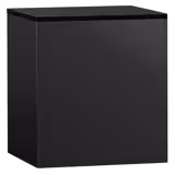 Balcão de caixa MADRID - 800mm - Painel frontal preto - Tampo em mármore preto - Preto mate