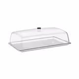 Couvercle de présentation - Dôme - GN 1/2 - Polycarbonate - 325x265mm - Hauteur:170mm - incl. plateau en inox GN 1/2