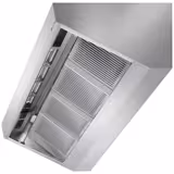 Wandafzuigkap RVS - 700mm diep - 2400mm - zonder motor - met 4 labyrintfilters en verlichting