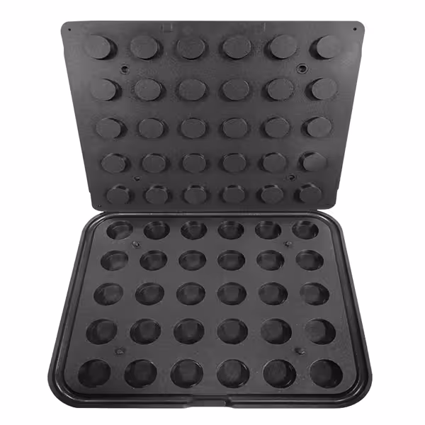 Platen voor tartelettemachine TMNP - tartelettevorm: rond - Ø 37 mm - voor 30 tartelettes