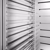 Armoire de conservation pour bacs à glace négative Inox AISI 304 - 600 x 800 - 650 L - avec 1 porte - p.ex. pour 48× bacs à glace 5L ou 32× bacs 7L