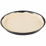 (6 stuks) Pizzaplaat - blauw plaatstaal - met opstaande rand - Ø260mm - hoogte: 25mm - zwart