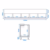Pozzetto refrigerato per bottiglie  - Acciaio inox - 800 litri