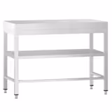 Tavolo da lavoro in acciaio inox PREMIUM - 800x600mm - con ripiano inferiore & traversi di rinforzo