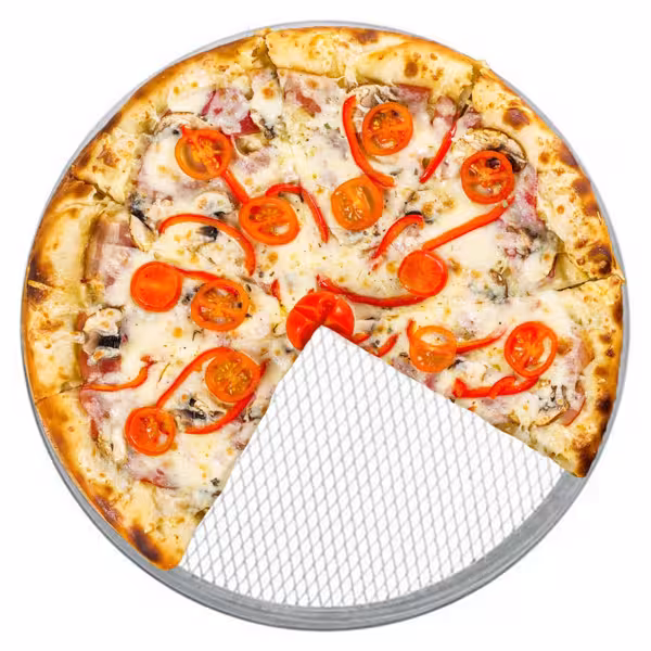 Pizzascherm - Aluminium - Ø330mm - geperforeerd