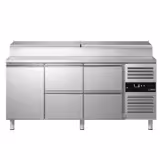 Kallskänksbänk PREMIUM - 1800mm - för 8x GN 1/3 - 1 dörr och 4 lådor