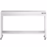 PREMIUM stainless steel workbench - 1500x600mm - with base shelf & castors