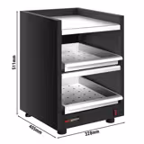 Cup Warmer - 400W - 3 Shelf - up to 48 Cups - Black