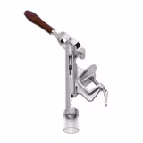 FUCHS | Wine bottle uncorking device with table attachment - chrome-plated