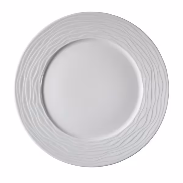 (12 stuks) SEA WAVE - Bord - plat - Ø 270mm - Wit