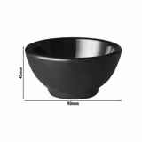 (6 Stück) Dipschälchen - PURE - Melamin - 90ml - Ø 90mm - Schwarz