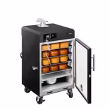 Rookoven elektrisch - Digitaal - met 4 roosters - 509x581x1058mm - op wielstel - Zwart