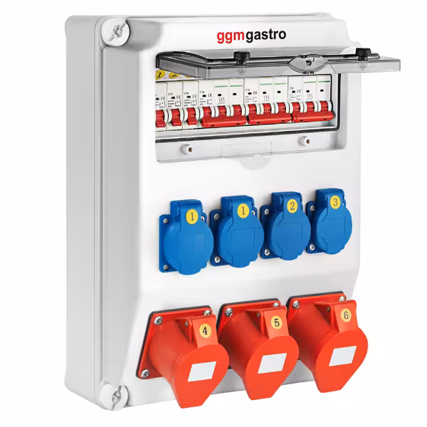 Verteilerkasten - 4x 230V, 2x 16A & 1x 32A Steckdosen
