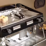 Espressomachine - 2 groepen - incl. pre-infusiesysteem - Roestvrij staal