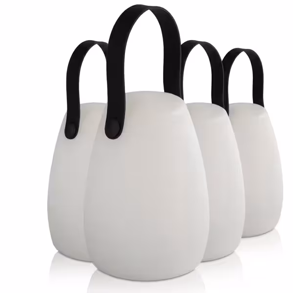 (4 szt.) Lampa stołowa – NIELS – z 3-stopniową regulacją jasności – Ø 120 mm – biała
