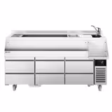 Barkoeling - werkbankmodel - 1600mm - 235L, 6 lades & 230V stopcontact