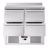 Koelwerkbank ECO - 900x700mm - met 4 lades - opstand