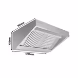 Hota de perete - 1200 mm - cu filtru și lampă