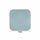 (6 pieces) SELTMANN WEIDEN | Porcelain Coupe Dinner Plates – Turquoise - 165x165 mm - Flat - Square
