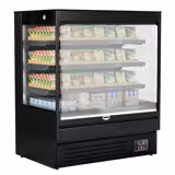 Expositor mural refrigerado - 1200mm - 390L - com 3 prateleiras - Preto