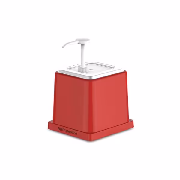 Sausdispenser - polypropyleen - 2L - 210x220x210mm - rood