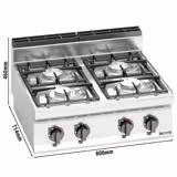 Gas Hob - 21.5kW - 4 burners