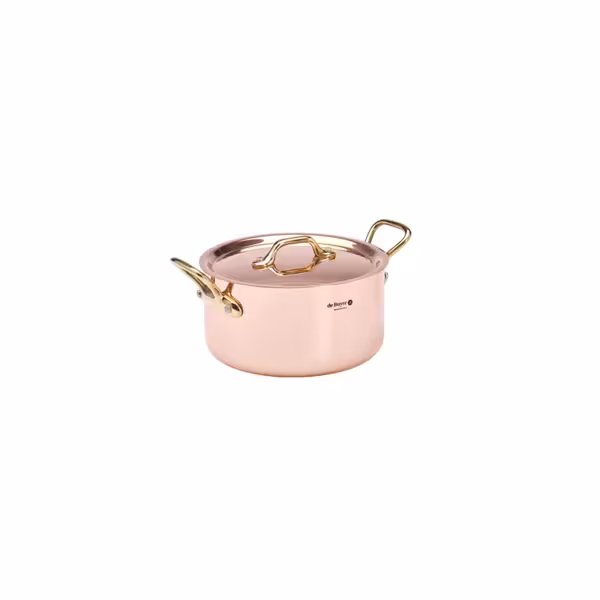 DE BUYER | INOCUIVRE - Kookpot met deksel - Ø 160 mm - met messing handgreep