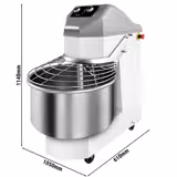 Amassadeira espiral para padaria - 60L / 56kg - 2 velocidades - com cuba fixa - com temporizador