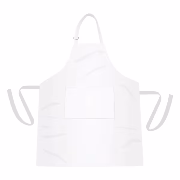 (5 Stück) Latzschürze - Weiß - BxH: 670x840mm