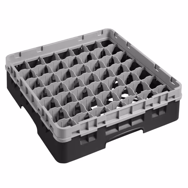 CAMBRO | CAMRACK® - Lasipesukori 1/1 - 49 lokeroa - 1 jatko-osalla - 500x500mm - Musta