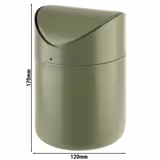 (6 stuks) Tafelafvalbak - RVS - 1,2 liter